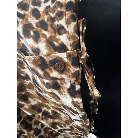 Rebecca Minkoff‎ Leopard Print Button-Down Shirt Chic Animal Pattern 2X - Picture 4 of 7